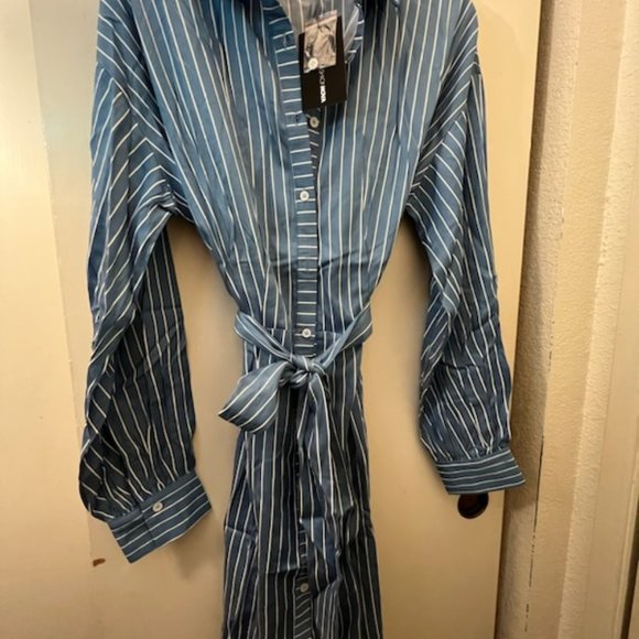 The Comeback Shirt Dress - Blue - Picture 2 of 5